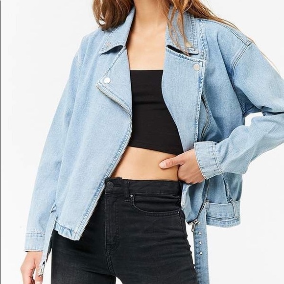 Forever 2 Denim Moto Jacket 